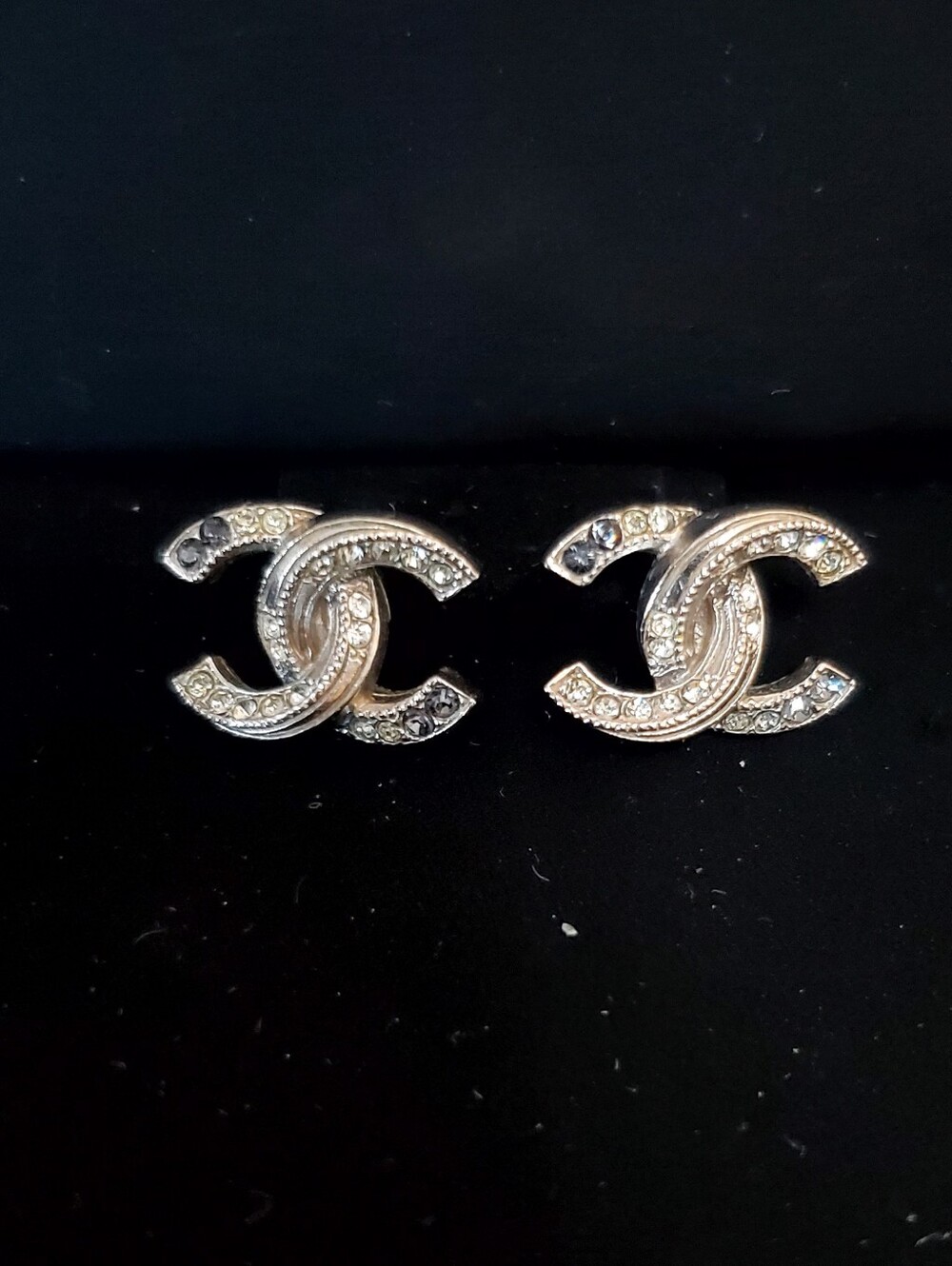 Authentic Chanel Silver Stud Earrings